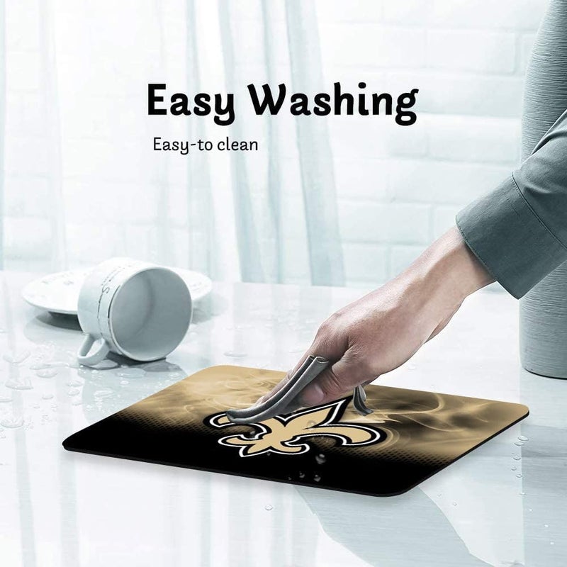 ZYJTEK Gaming Mouse Pad for Football Sports Fans,Gold Design Non-Slip Rubber Base Square Mousepad for Computers Laptop Desk Mat - Image 4